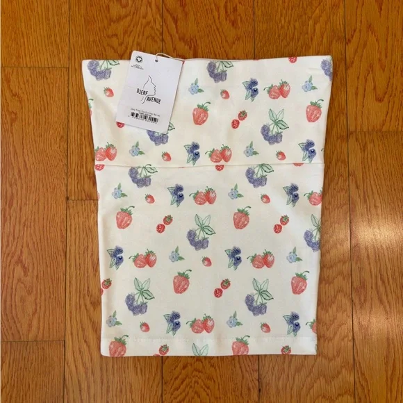 Djerf Avenue Women's Daily Tube Top Summer Berries Sleeveless XS - Picture 5 of 7